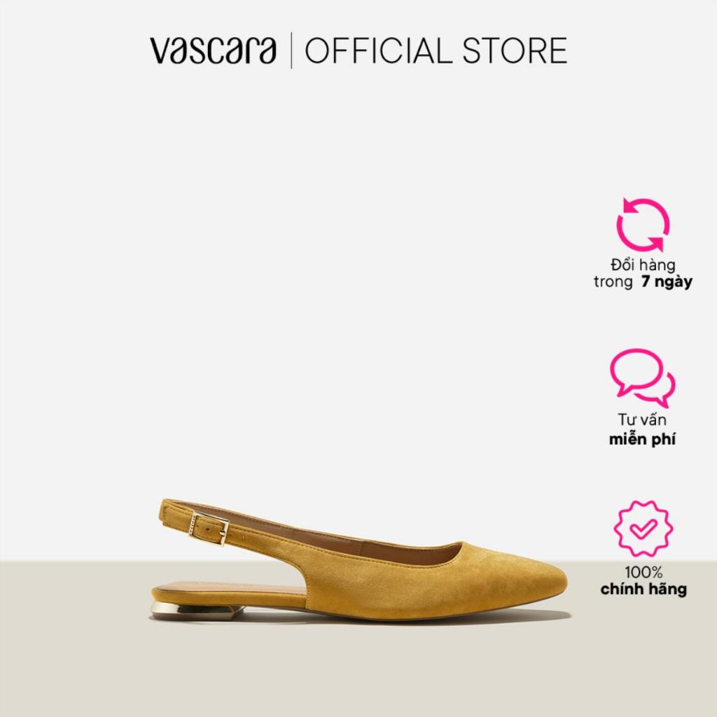 Vascara Giày Slingback Microfiber Nhấn Gót Si - BMN 0572