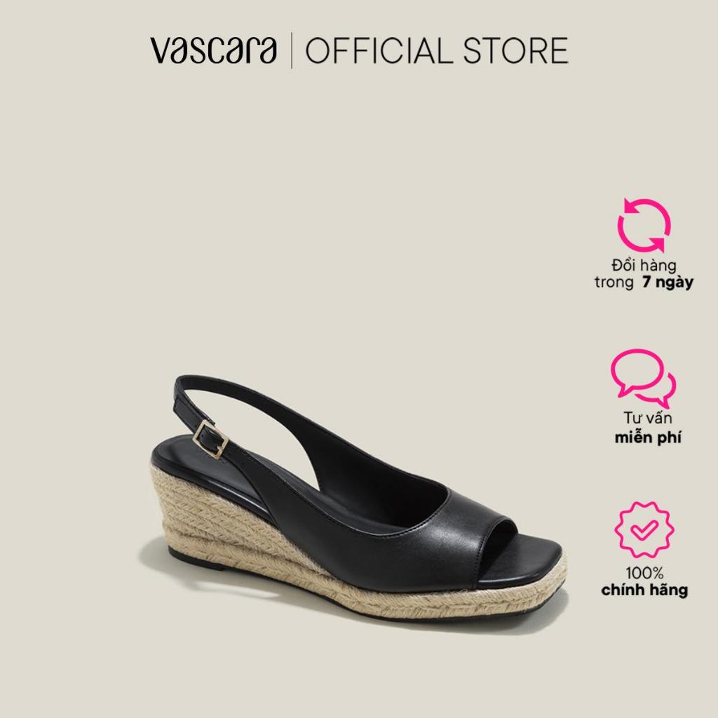 Vascara Giày Slingback Đế Xuồng Bọc Dây Cói - SDX 0445