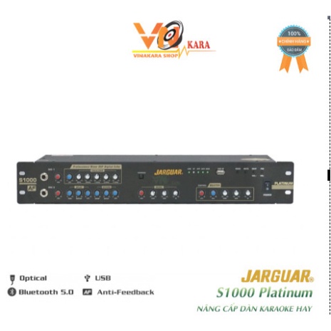 Vang cơ Jarguar S1000 Platinum chính hãng, âm thanh chất lượng, bluetooth, Opical, AUX, bảo hành 3 năm - Vinakara Audio