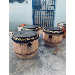 Trống lân mặt 5 tấc da trâu Trung Quốc