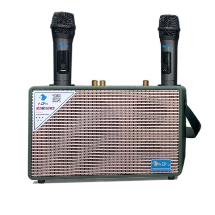 Loa mini AZPro SG 06, 1 bass 15cm, 2 Micro UHF + tặng kèm giá để điện thoại - Vinakara Audio