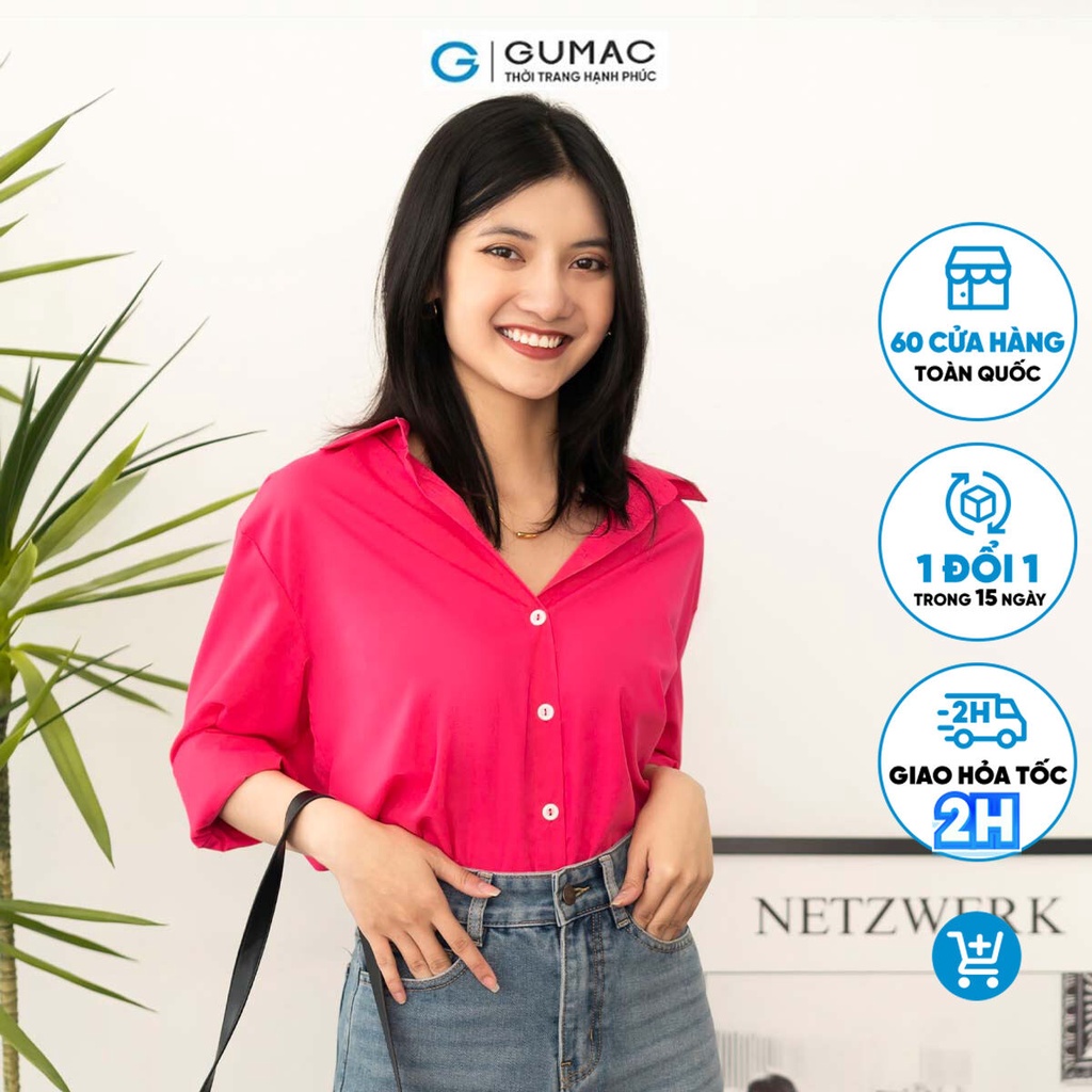 Áo sơ mi nữ phom rộng nhiều màu YA16