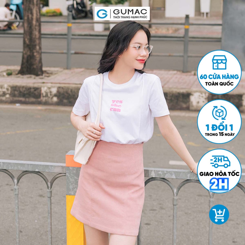 Áo thun nữ in hình cổ tròn dễ thương YA19
