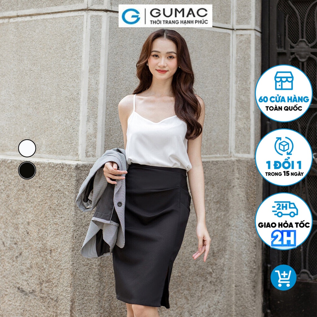 Áo 2 dây cổ tim GUMAC ATD03038