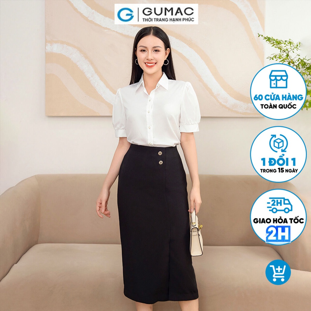 Chân váy đính nút VD11052 thời trang GUMAC