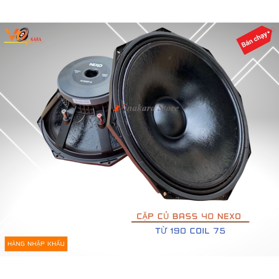 Cặp củ Bass 40 nexo từ 190 coil 75 nhập khẩu, tiếng sáng, độ bền tốt (Loại màng kháng nước) - 2 cái - Vinakara Audio