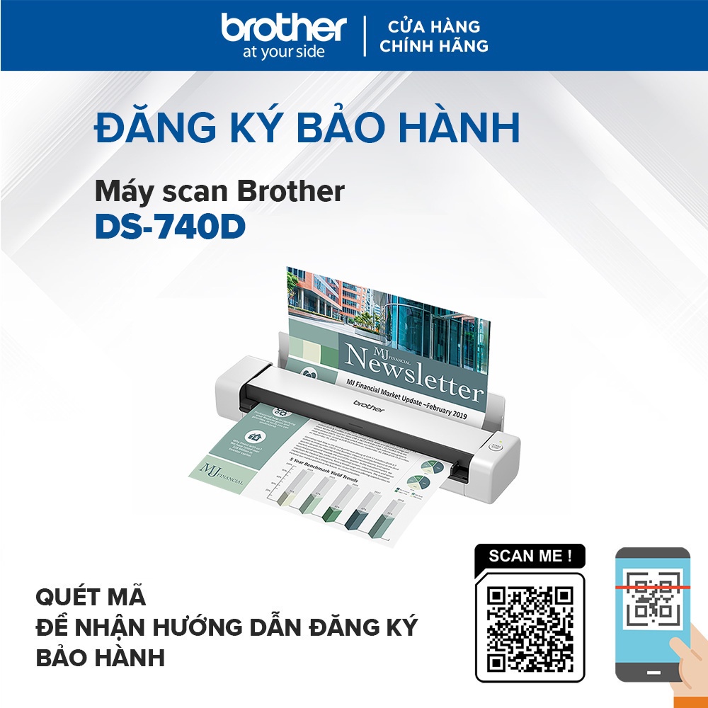 [Mã ELCL12 giảm 9% đơn 300K] Máy scan Brother DS-740D