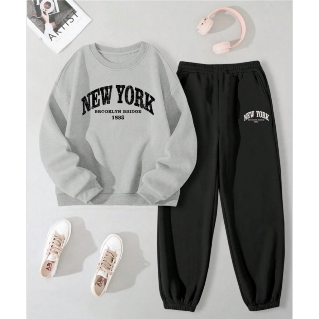 Bộ nỉ da cá GAP vải dư dòng đại 3 màu BT size 10-16y