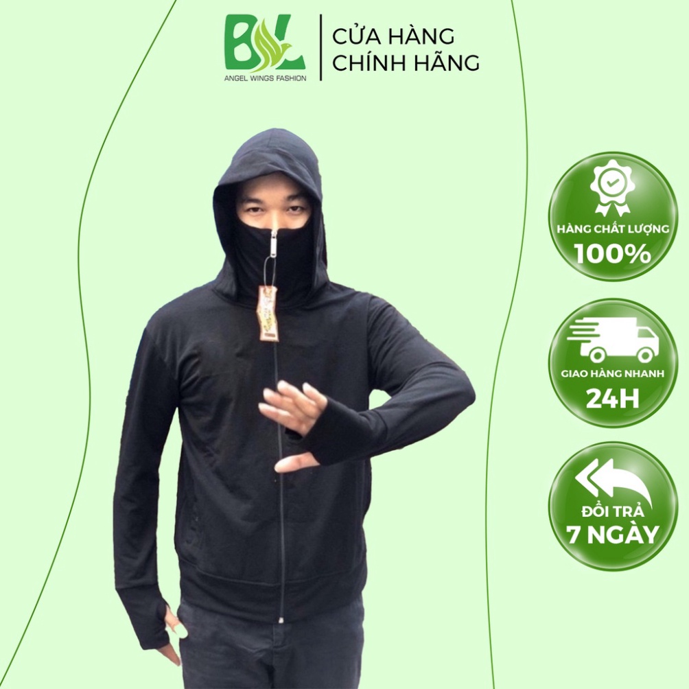 Áo chống nắng Nam BL Fashion cổ cao túi khoá kéo,chất liệu vải kim cương thun thoáng khí - Hàng mới về
