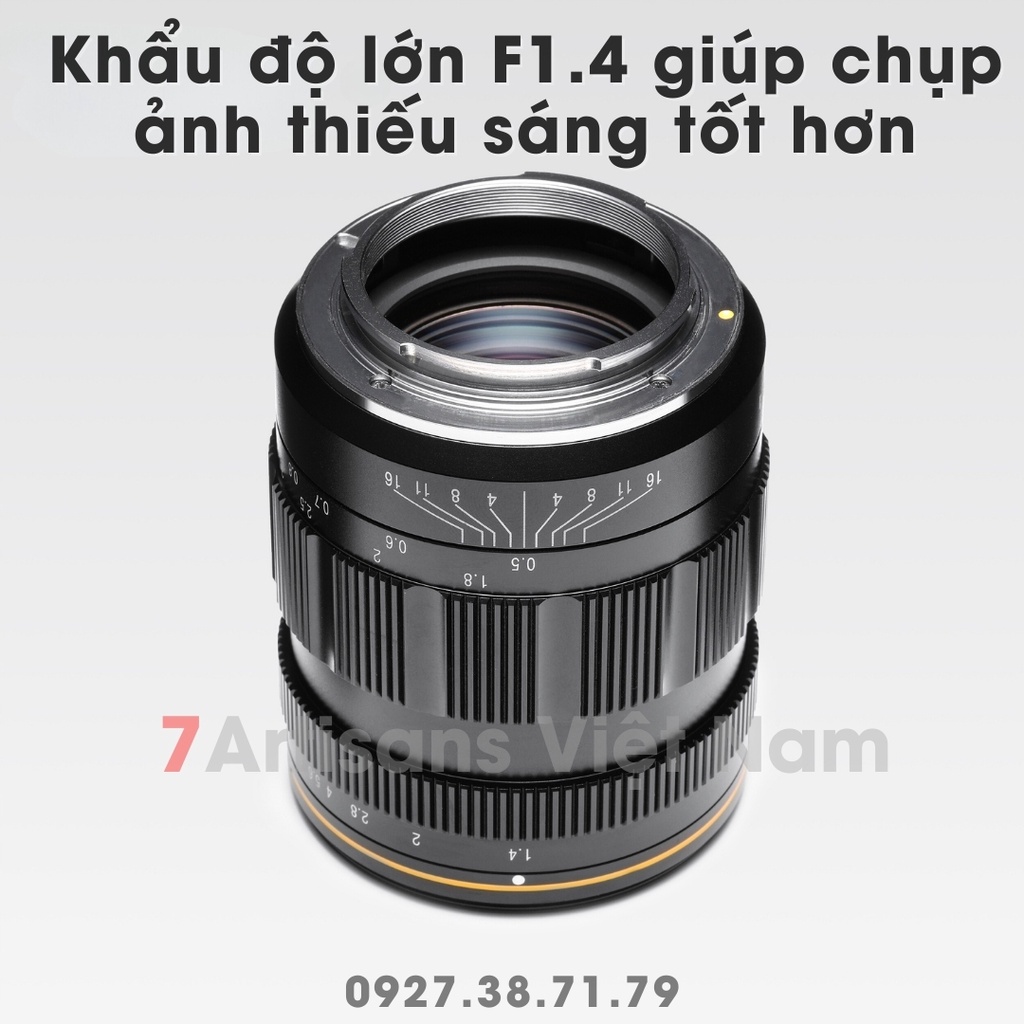 Ống kính Kamlan 55mm F1.4 Full-Frame - Lens chân dung xóa phông mù mịt cho Sony FE, Nikon Z và Canon RF - Tặng kèm Hood