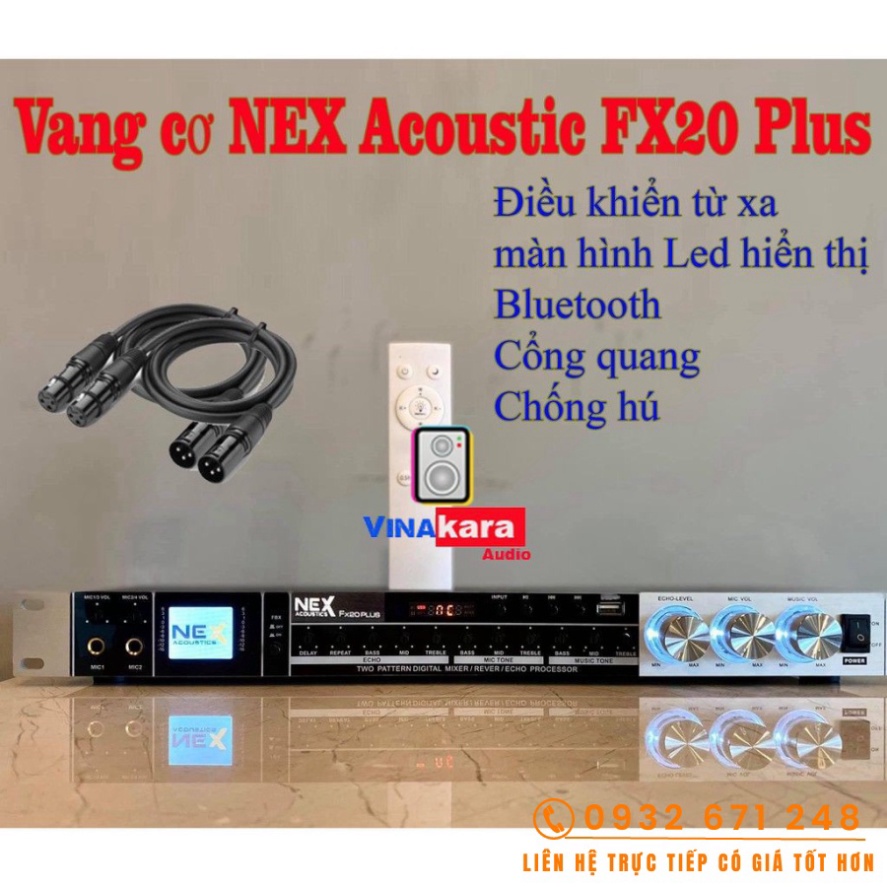 Vang cơ NEX FX20 Plus, USB, Bluetooth 5., Opical, cân chỉnh âm thanh hay - Hàng chất lượng - Vinakara Audio