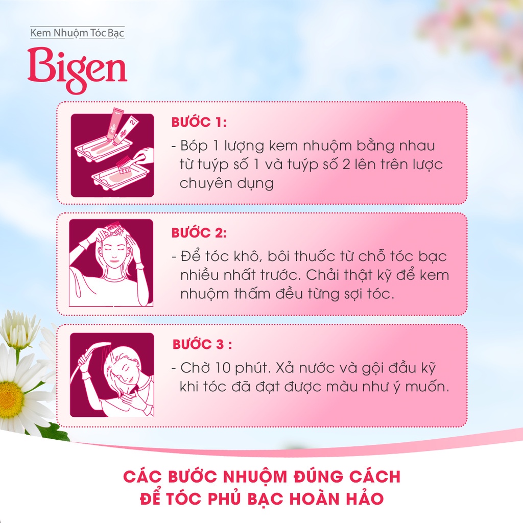 [KHUYẾN MÃI] Combo 2 hộp Thuốc nhuộm phủ bạc dạng kem Bigen Speedy Conditioning Color 80ml/ hộp, màu thời trang