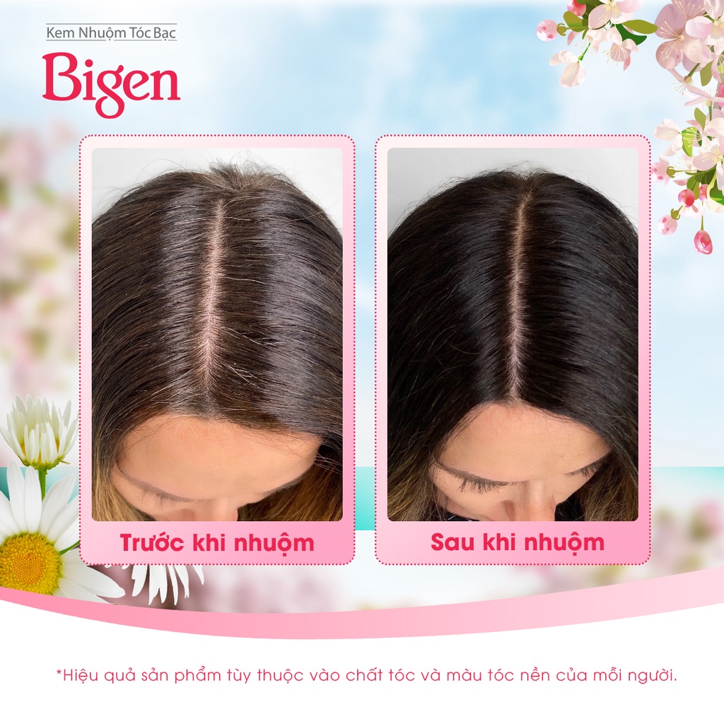 Thuốc nhuộm phủ bạc Bigen Silk Touch 135ml dạng kem, phủ bạc hoàn toàn, dưỡng tóc mềm mượt, màu trẻ trung