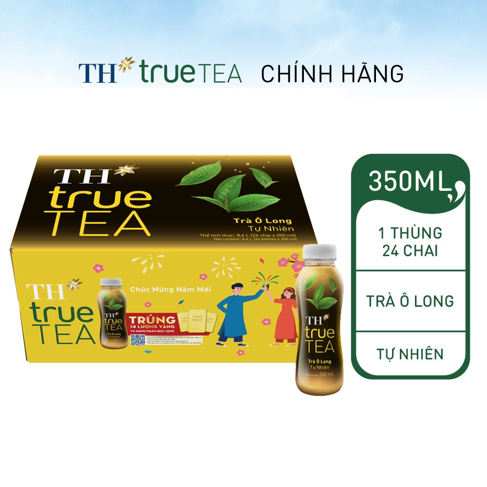 Thùng 24 chai trà ô long tự nhiên TH True Tea 350ml (350ml x 24)