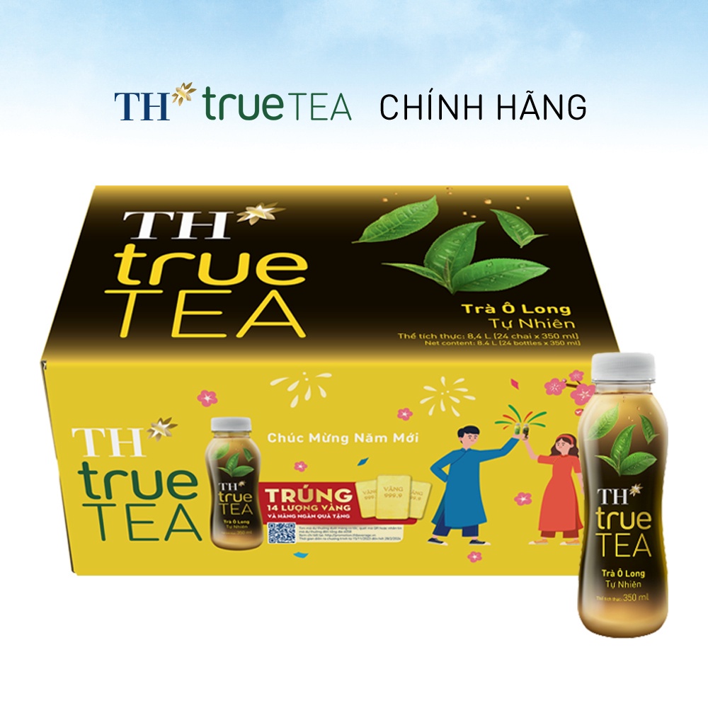 Thùng 24 chai trà ô long tự nhiên TH True Tea 350ml (350ml x 24)