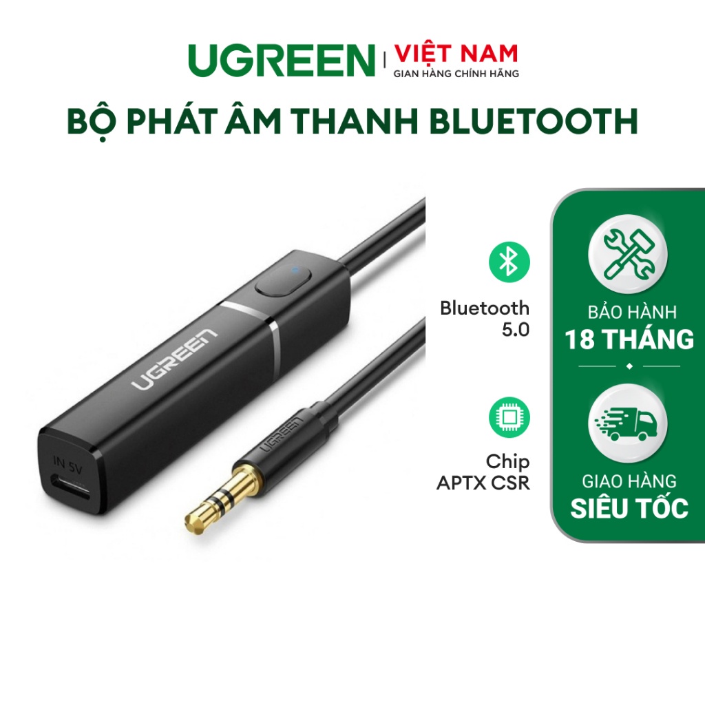 Bộ Phát Âm Thanh Bluetooth 4.2 Dùng Cho TV, PC Laptop TV Box Cổng 3.5 40761 - Hàng chính hãng