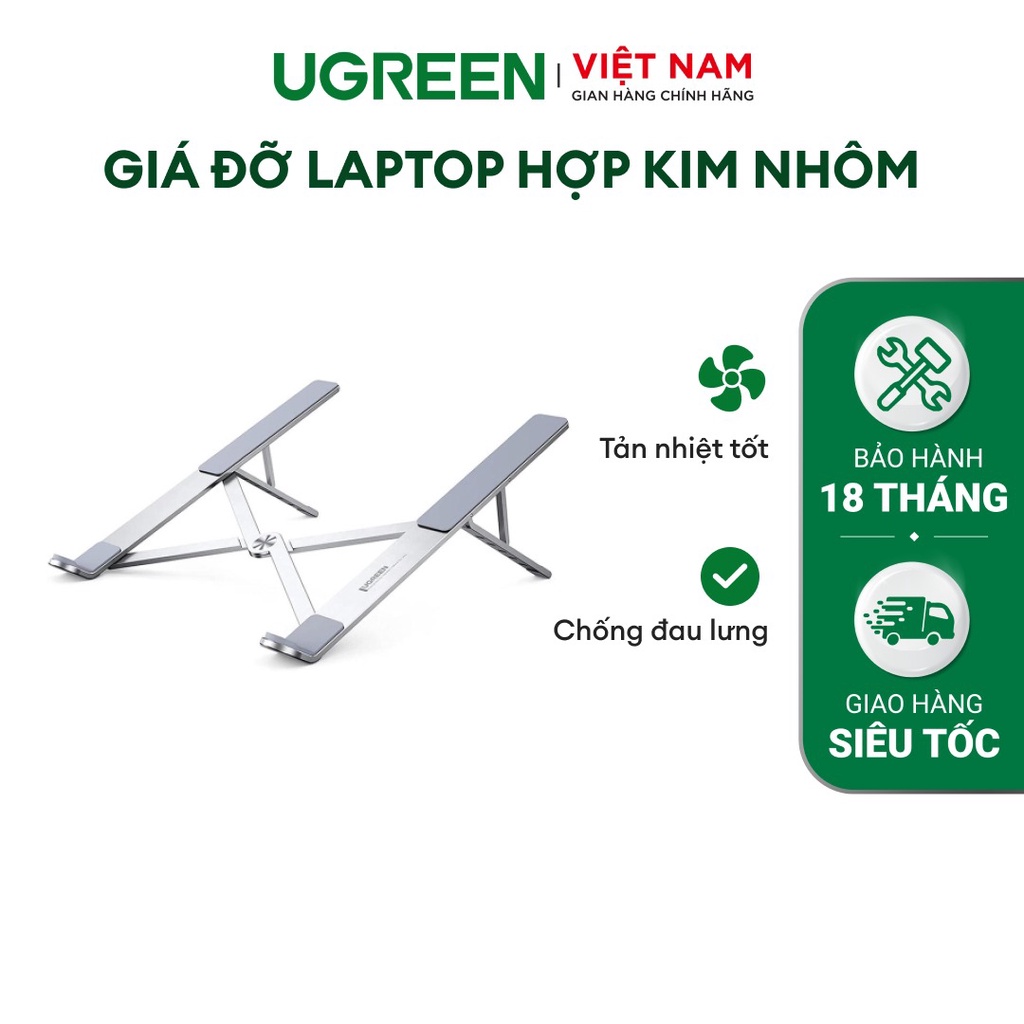 Giá đỡ laptop nhôm UGREEN LP451 Điều chỉnh độ cao | Tản nhiệt tốt cho laptop Bảo Hành 18 Tháng 1 Đổi 1 20642 40289