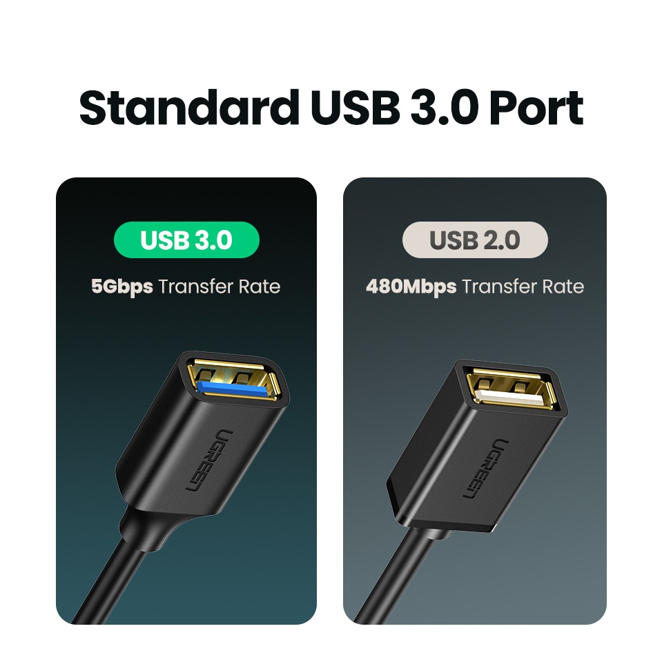 Cáp USB type C hỗ trợ chức năng OTG UGREEN US154 | Dài 15cm | USB 3.0 / USB 2.0 |  Bảo hành 18 tháng