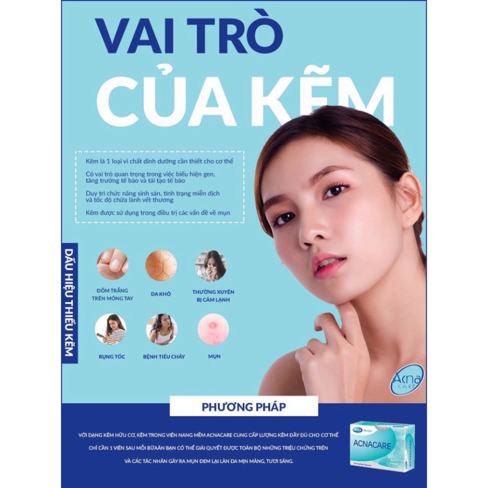 Viên uống giảm mụn Acnacare Mega We Care 30 viên