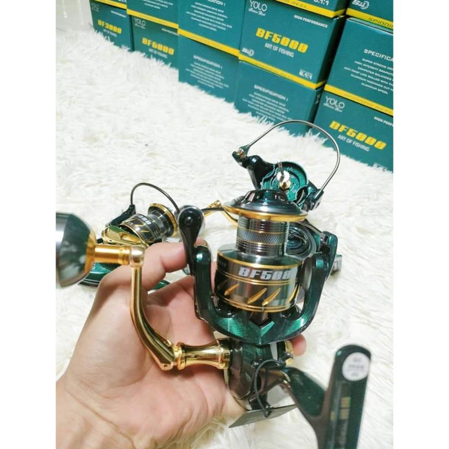 FEESHIP- Máy câu cá YOLO BF kim loại chắc chắn, đồ câu đủ loại 3000, 4000, 5000, 6000 Huệ Cương - HC
