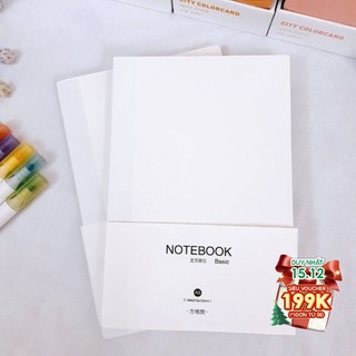 DecorMe Sổ tay trắng basic note for dùng làm sổ ghi chép planner bullet journal size A5 A6 160 trang