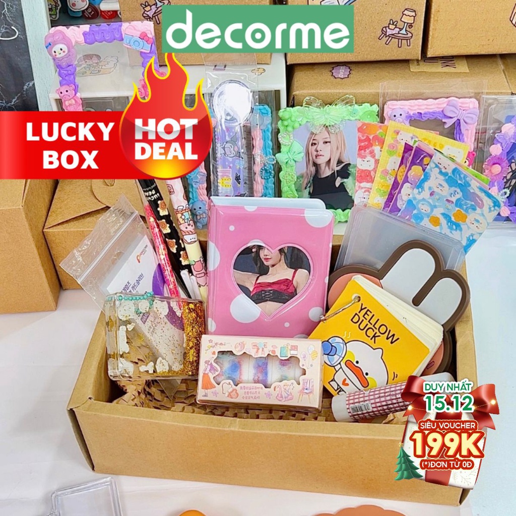 Lucky box test nhân phẩm đồ kpop Toploader, card, sticker