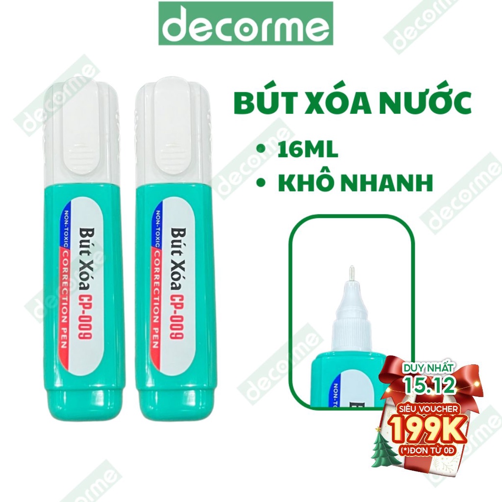 Bút xóa nước DecorMe Tẩy dùng cho học sinh bút xóa CP - 009 set 3 bút