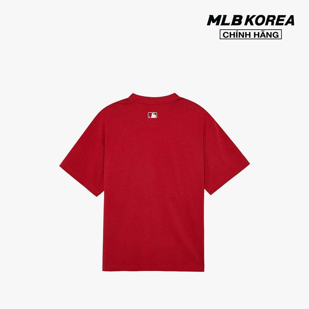 MLB - Áo thun unisex cổ tròn tay ngắn in logo hiện đại 3ATSV1134-43RDS