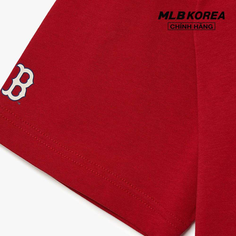 MLB - Áo thun unisex cổ tròn tay ngắn in logo hiện đại 3ATSV1134-43RDS