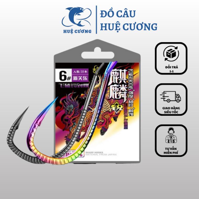 FEESHIP- [Freeship] Lưỡi Câu - Lưỡi Câu Cá Vảy Rồng Titan 7 Màu Có Ngạnh Chuyên Săn Hàng Cao Cấp - H