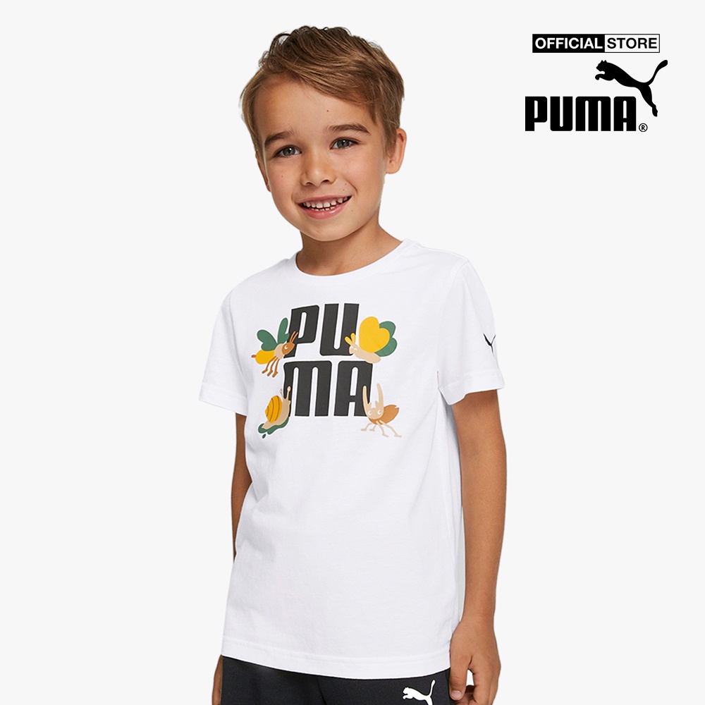 PUMA - Áo thun trẻ em ngắn tay Small World 670129-02