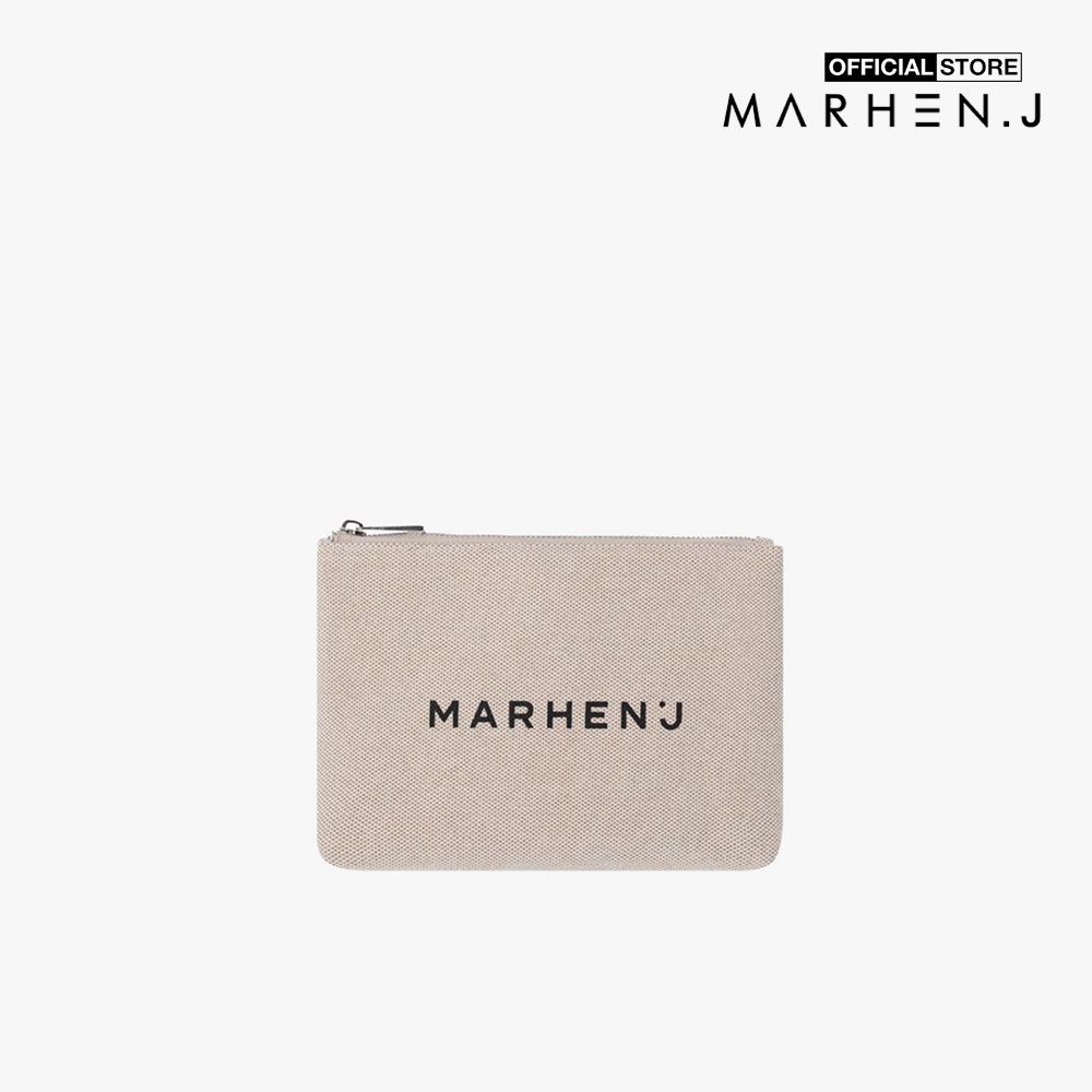 Marhen.J - Túi đựng phụ kiện phom chữ nhật phối zip Lina MJ21CLNPMN-BR