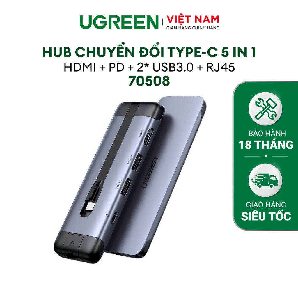 Bộ chuyển đổi đa năng UGREEN CM121 CM212 CM417 cho các thiết bị máy tính điện thoại hỗ trợ USB type C