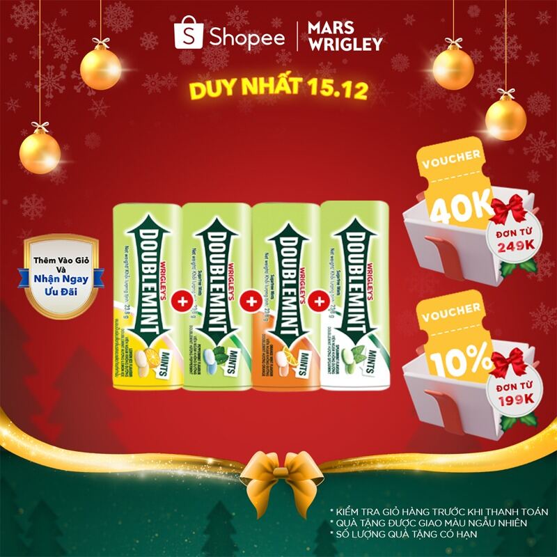 Combo 4 viên ngậm Doublemint đủ vị