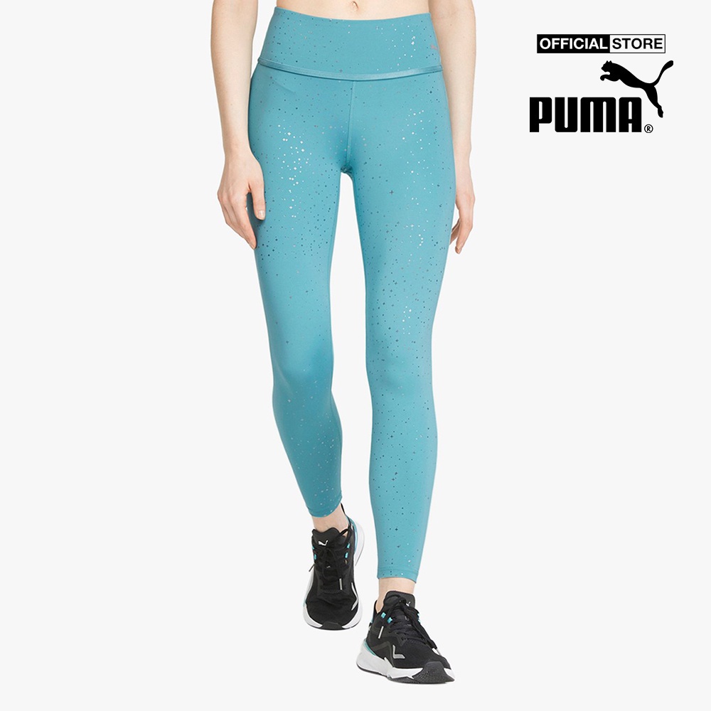 PUMA - Quần legging thể thao nữ Stardust High Waist Printed 7/8 Training 521375-61