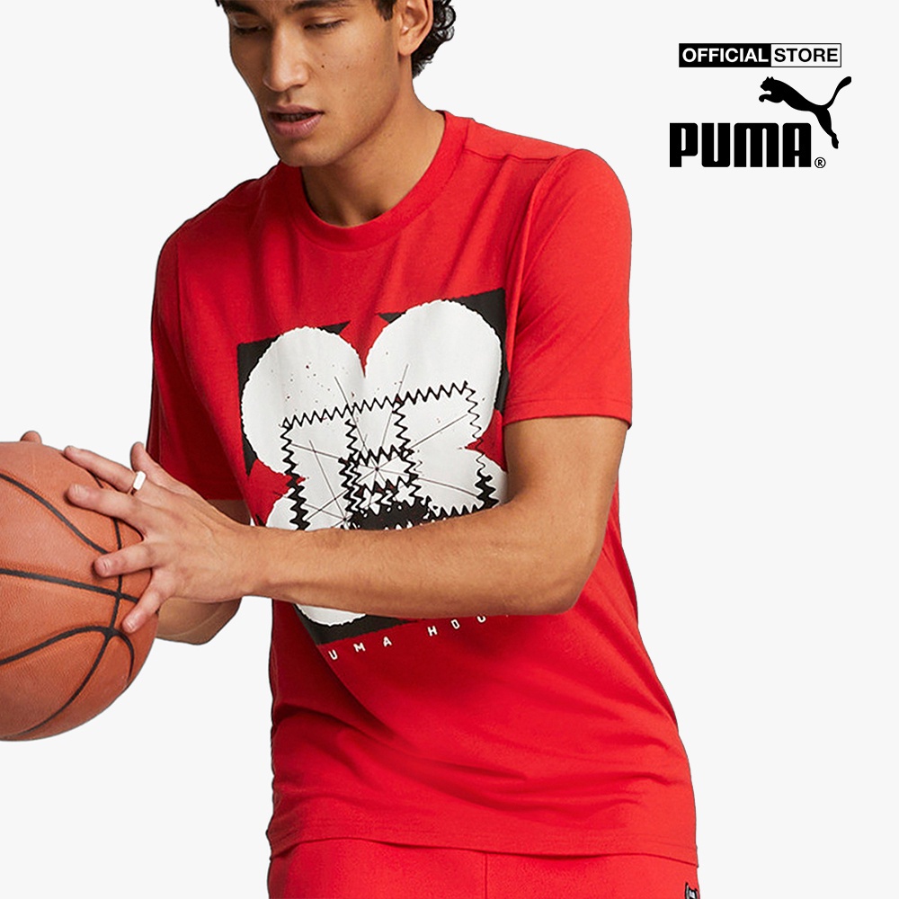 PUMA - Áo thun nam cổ tròn tay ngắn hiện đại 536490-01