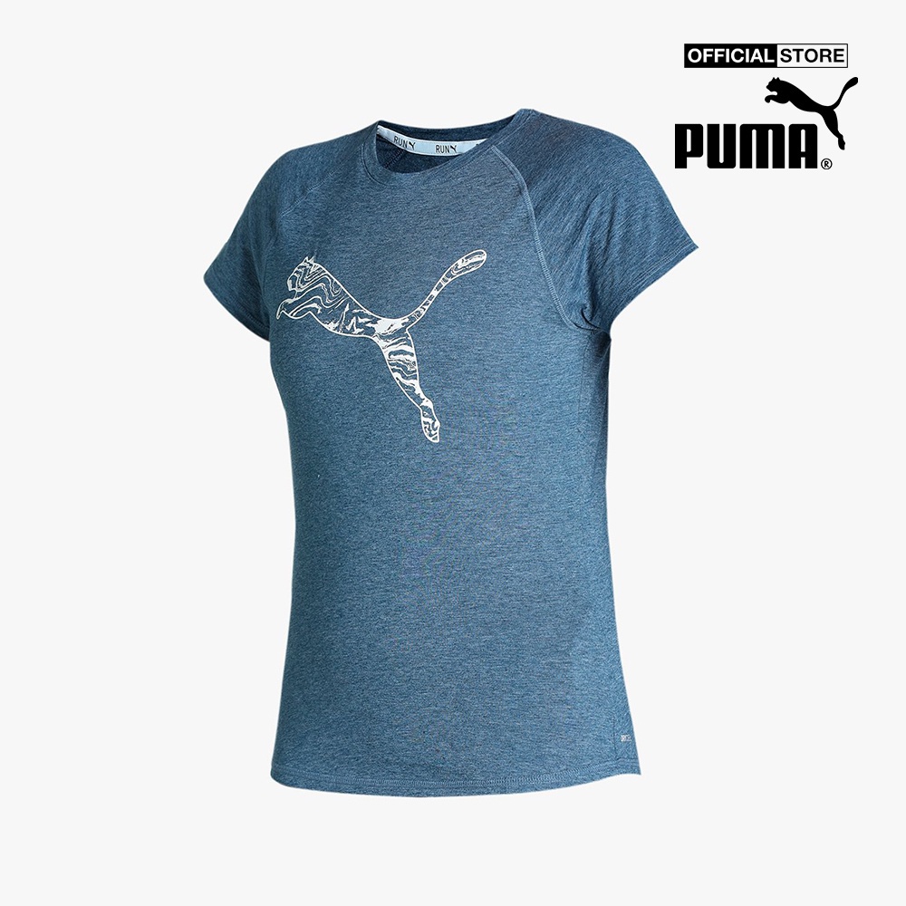 PUMA - Áo thun thể thao nữ tay ngắn Run Logo 522194-73