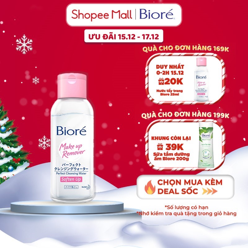 Nước Tẩy Trang Dưỡng Ẩm Hoàn Hảo Biore Makeup Remover Perfect Cleansing Water 90ml