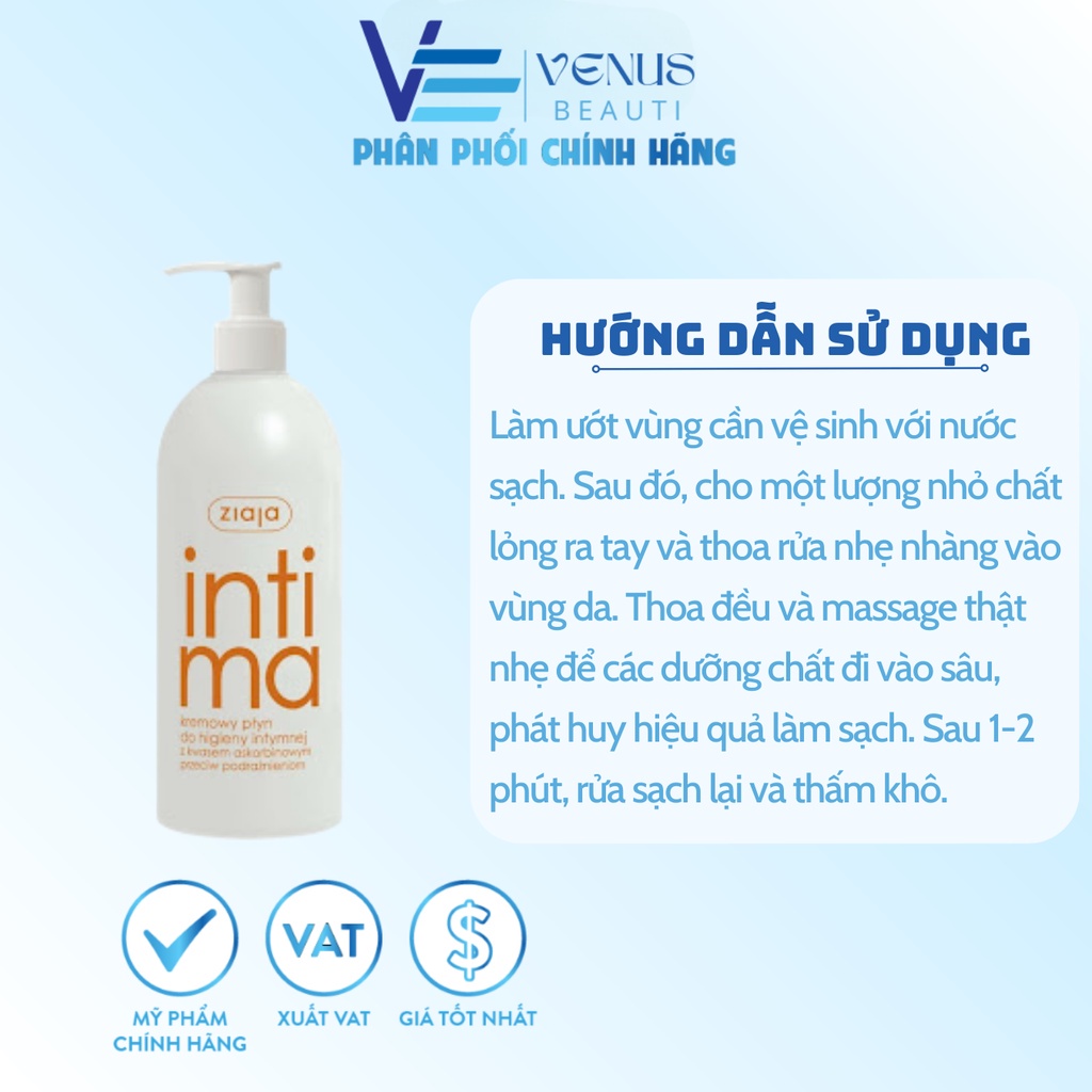 Dung Dịch Vệ Sinh Phụ Nữ Intima Ziaja Chăm Sóc Bảo Vệ Cô Bé Luôn Sạch Và Thơm loại 200 - 500ML