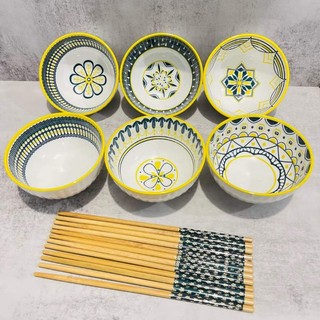 bộ 6 chén 6 đũa siêu đẹp