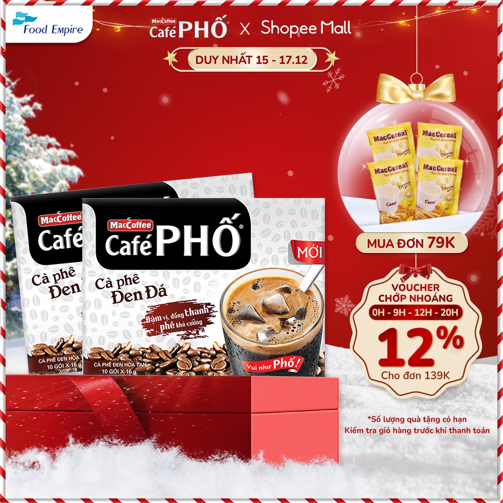 Combo 2 hộp Cà phê Phố Đen Đá - Maccoffee