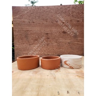 Chậu đất nung - chậu trụ thấp nhiều sz