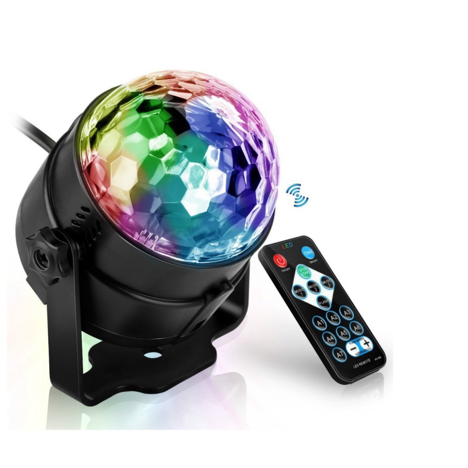 Đèn cảm ứng theo nhạc cực đẹp-Đèn Led vũ trường,đèn karaoke gia đình,đèn trang trí sân vườn phòng karaoke kèm điều khiển