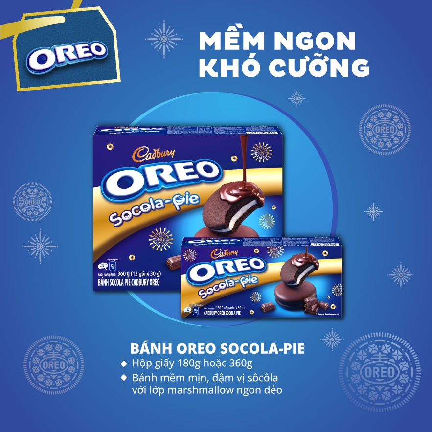 Bánh OREO Pie vị marshmallow, combo 2 hộp x 180g