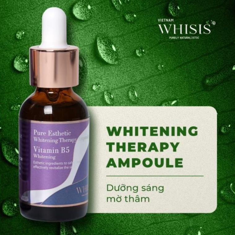 Serum dưỡng trắng da, cấp ẩm và làm sáng da vitamin B5 WHISIS Pure Esthetic Whitening Therapy Ampoule 30m Katana Shop