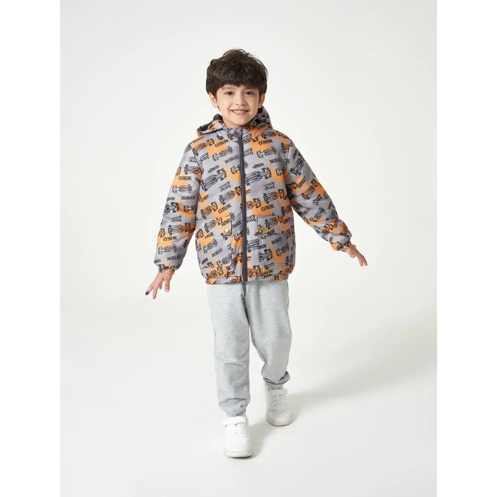 Áo khoác bé trai CANIFA chần bông có mũ chống nước 2OT23W006