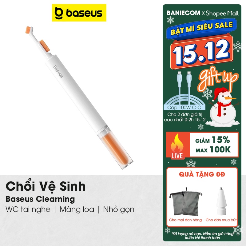 Bộ Dụng Cụ Vệ Sinh Tai Nghe Bluetooth Baseus Airpods Pro 3 2 1 Ốp - BANIECOM MALL