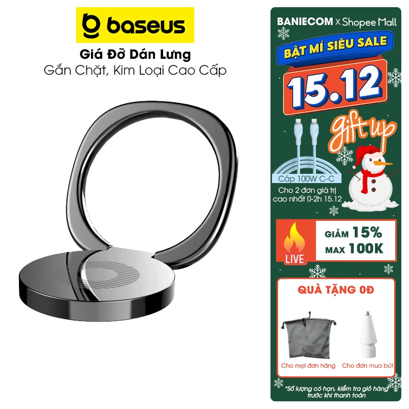 Giá Đỡ Dán Lưng Điện Thoại Baseus Privity Ring Bracket - BANIECOM