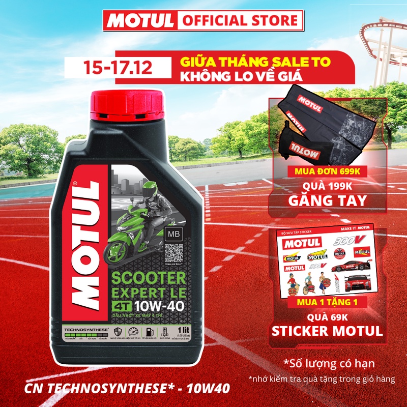 Dầu nhớt xe tay ga MOTUL SCOOTER EXPERT LE 10W40 1L