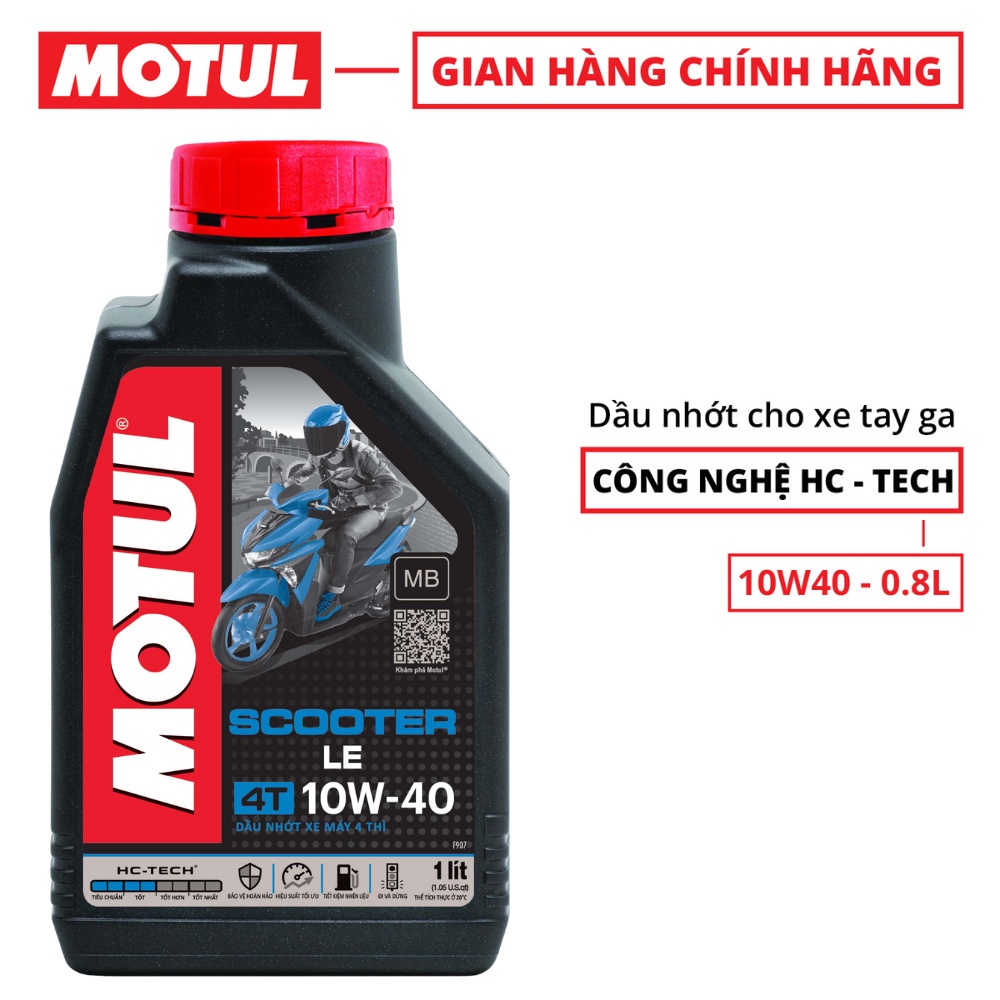 Dầu nhớt xe tay ga MOTUL SCOOTER LE 4T 10W40 1L